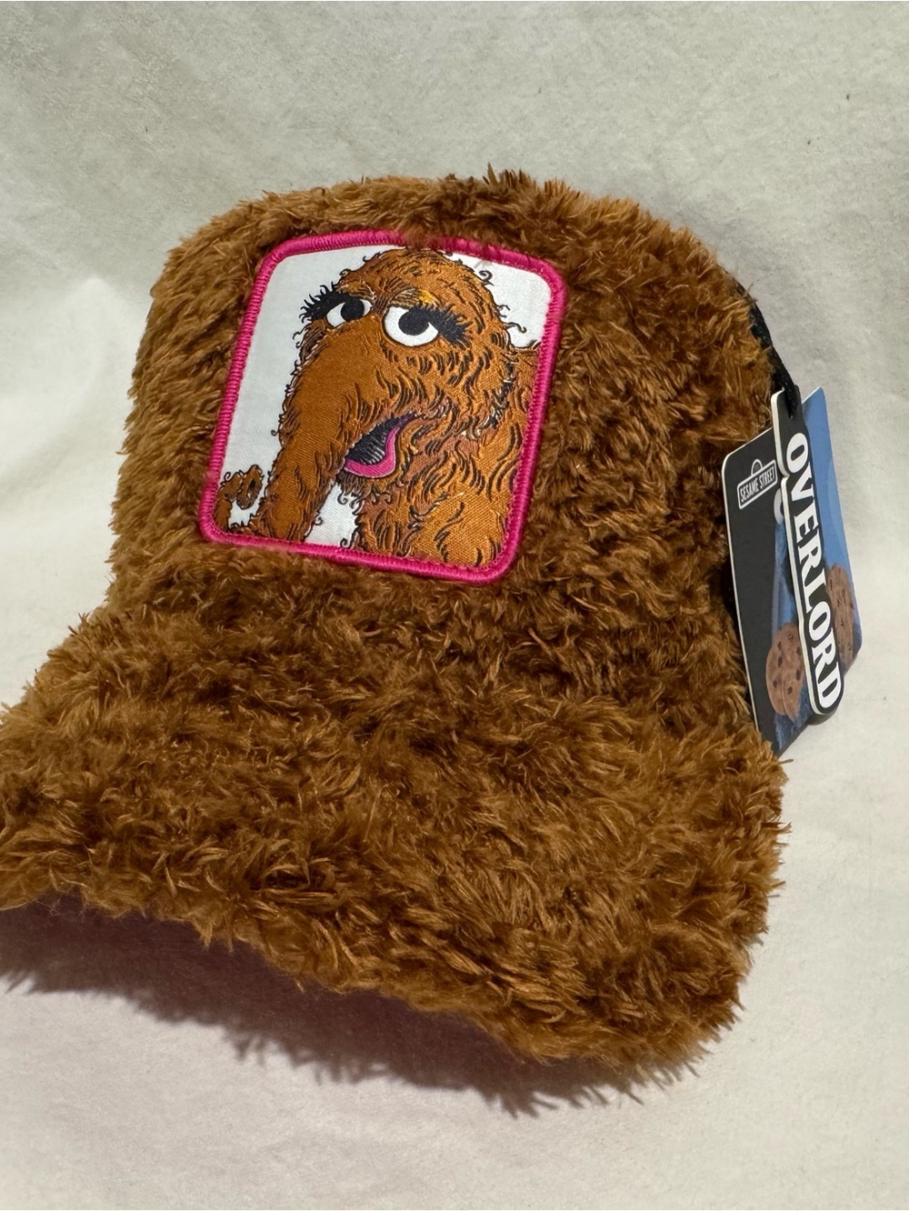 Plush Snuffelupagus Sesame Street Hat - Brown